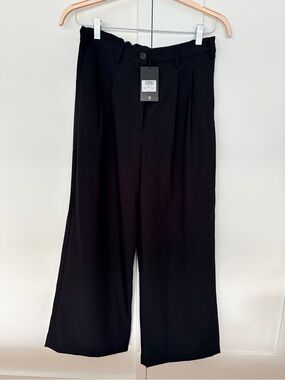 NWT Apero label Black Wide-Leg Maternity Trousers - adjustable waist